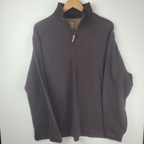 hudson river Other - Hudson River Sweater Men XXL Pullover Purple Burnout Long Sleeve Cotton 1/4 Zip